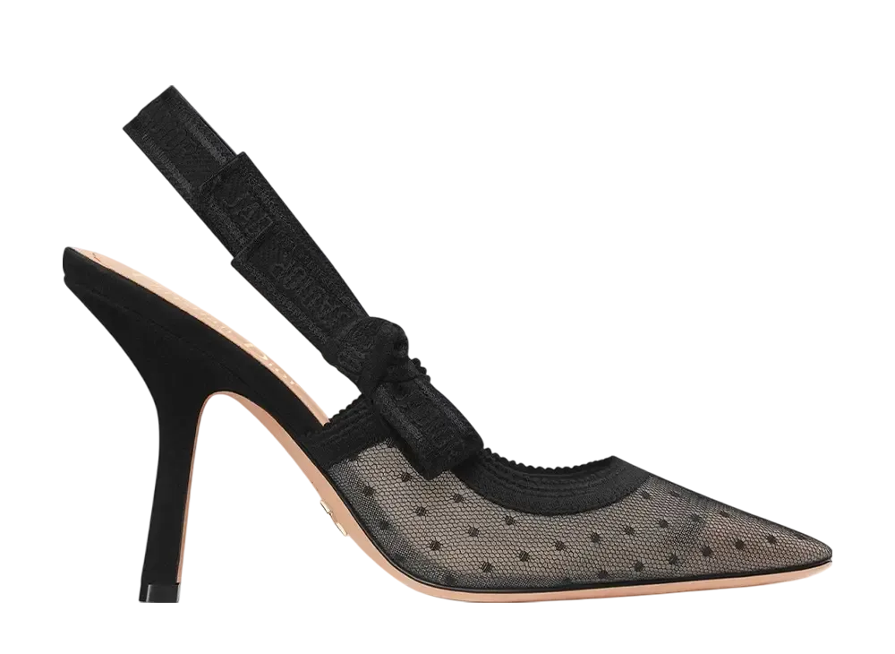 ディオール ウィメンズ ジャドール スリングバックパンプス メッシュ & プリュムティ "ブラック"