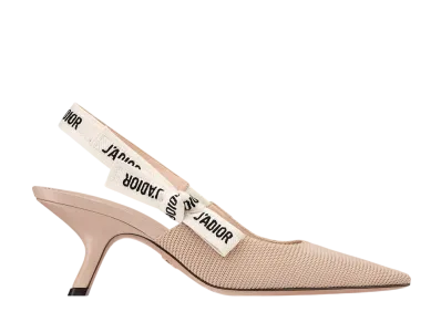 Dior Women's J'Adior Slingback Pumps Technical Fabric "Nude"