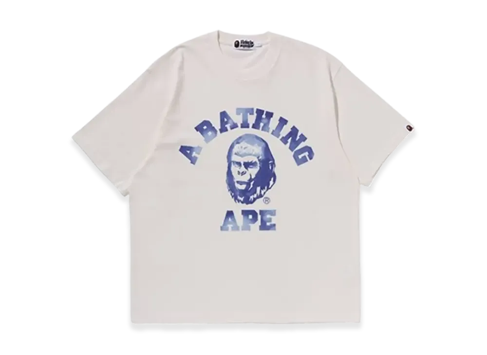 A BATHING APE College Graphic Tee "White"