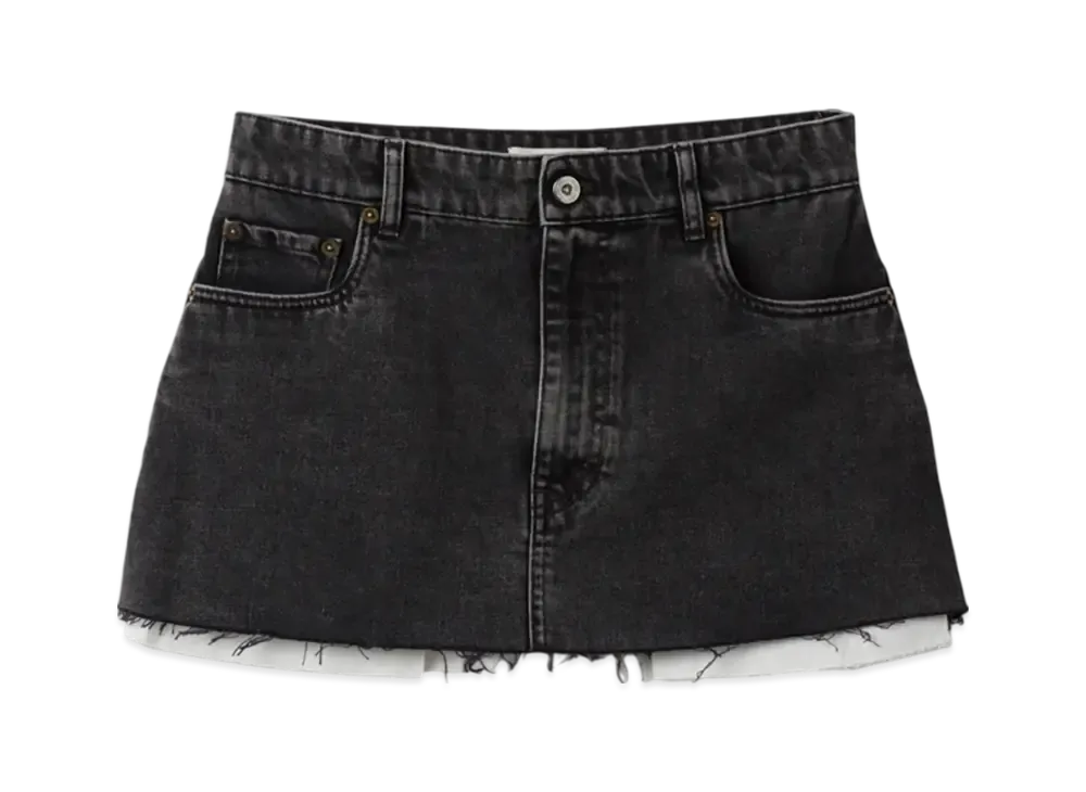 MIU MIU Denim Mini Skirt "Black"