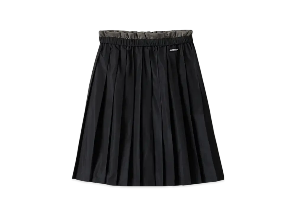 MIU MIU Women's Technical Silk Skirt "Black"