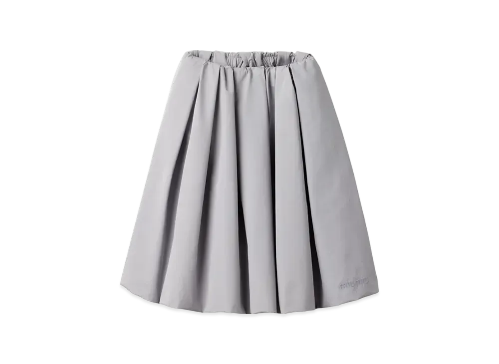 MIU MIU Poplin and Jersey Skirt "Granite Grey"