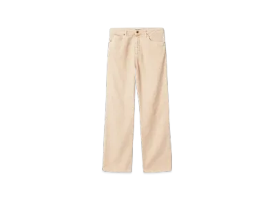 MIU MIU Garment-Dyed Corduroy Pants "Albino White"