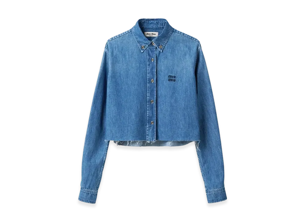 MIU MIU Women's Chambray Shirt "Sapphire Blue"