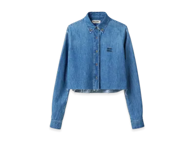 MIU MIU Women's Chambray Shirt "Sapphire Blue"