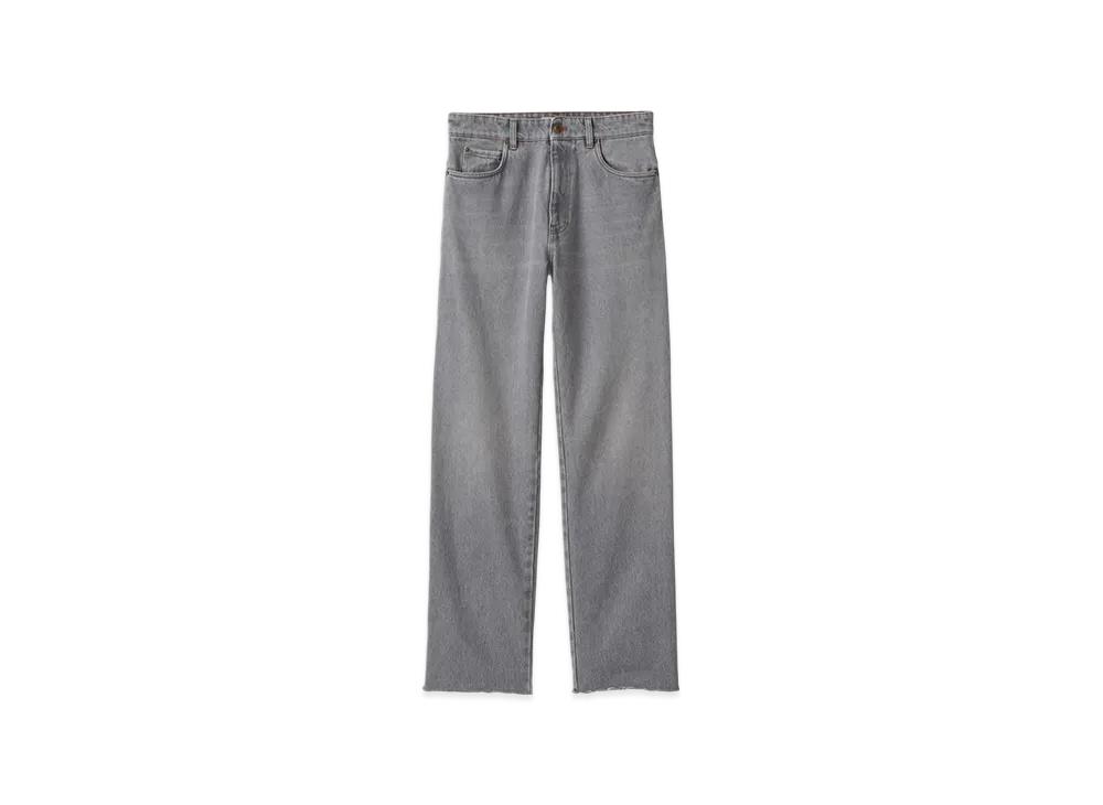 MIU MIU Women's Denim Pants Relaxed Fit "Grey"