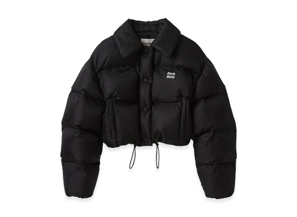 MIU MIU Women's Nylon Cropped Down Jacket "Black"