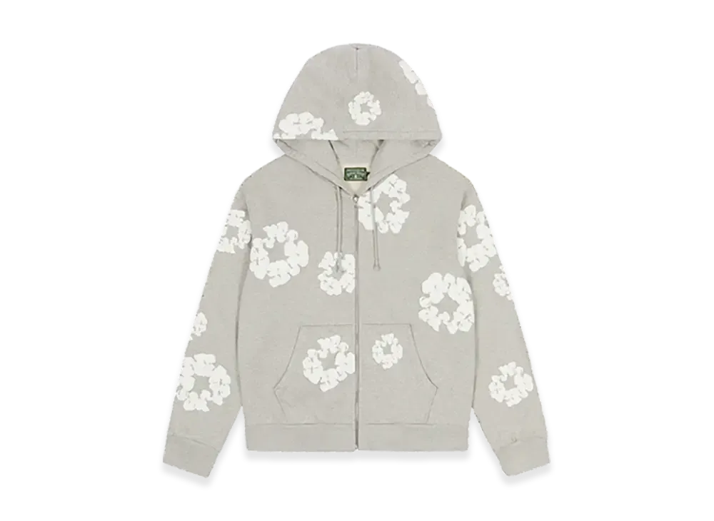 DENIM TEARS Cotton Wreath Zip Hoodie "Grey"