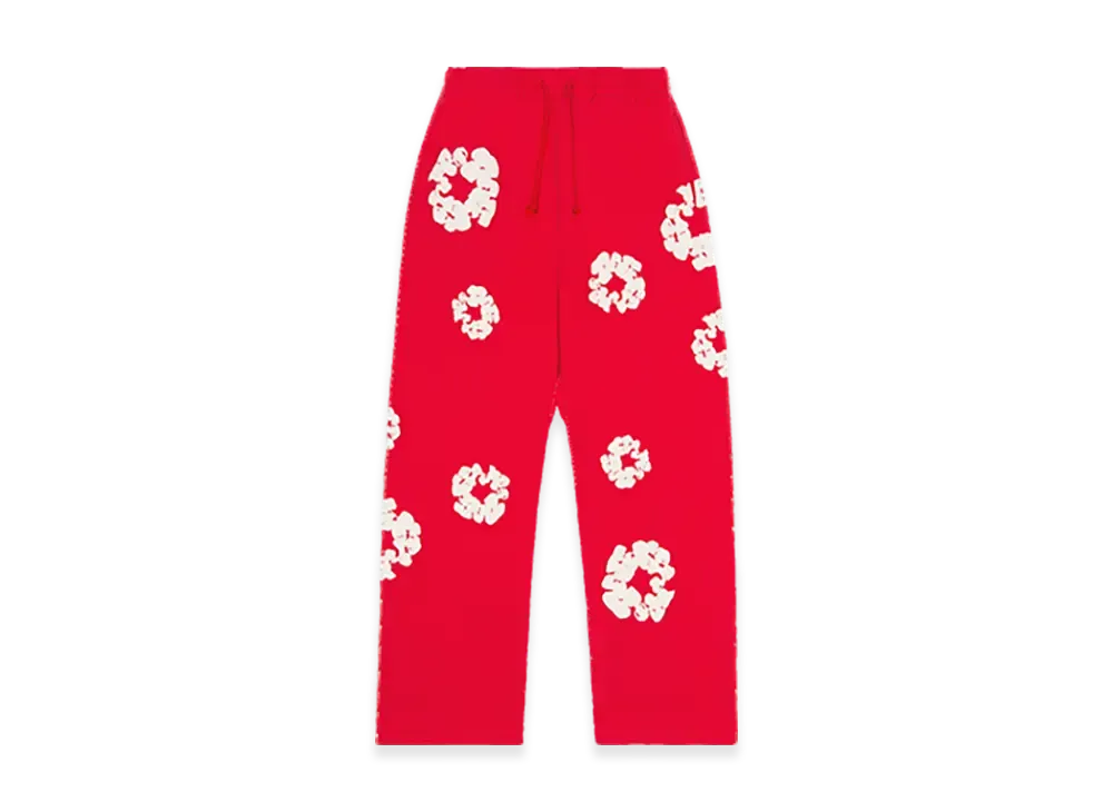 DENIM TEARS Cotton Wreath Baggy Sweatpants "Red"