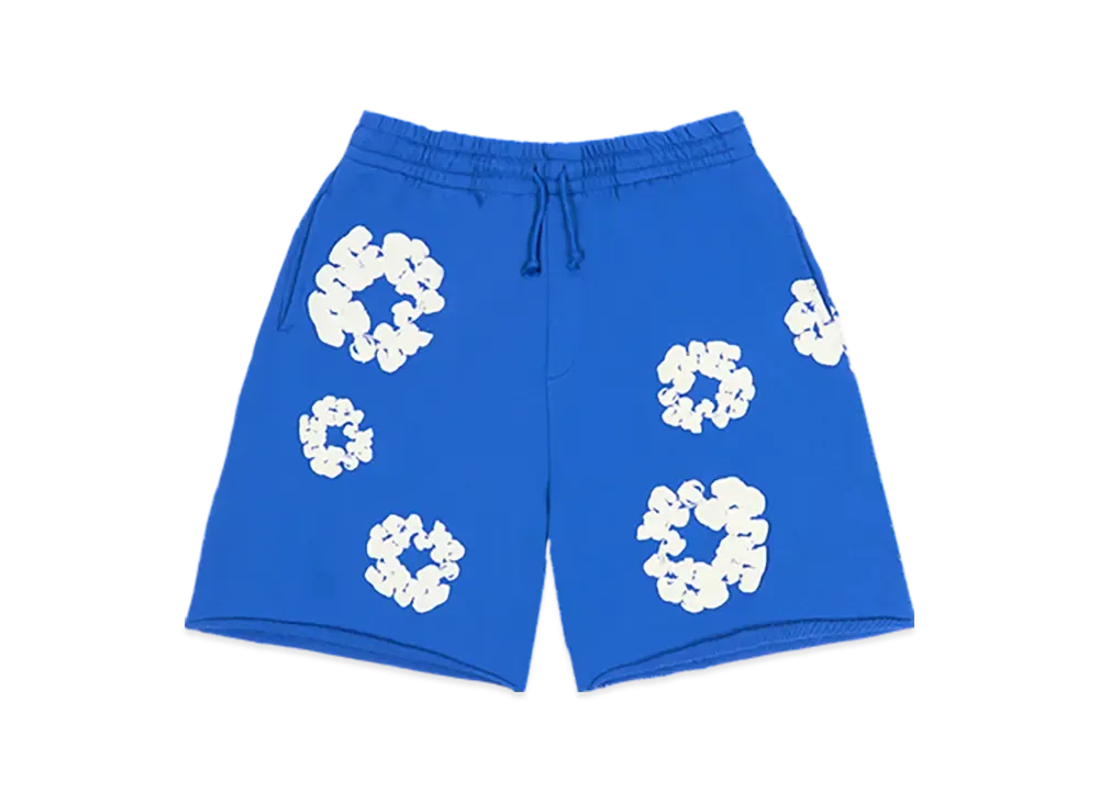 DENIM TEARS Cotton Wreath Sweatshorts "Blue"