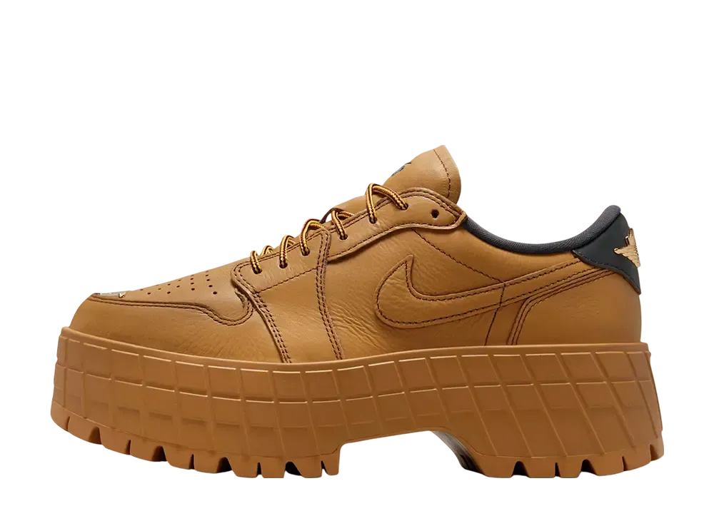 Nike Women's Air Jordan 1 Brooklyn Low "Wheat/Team Red/Metallic Gold"