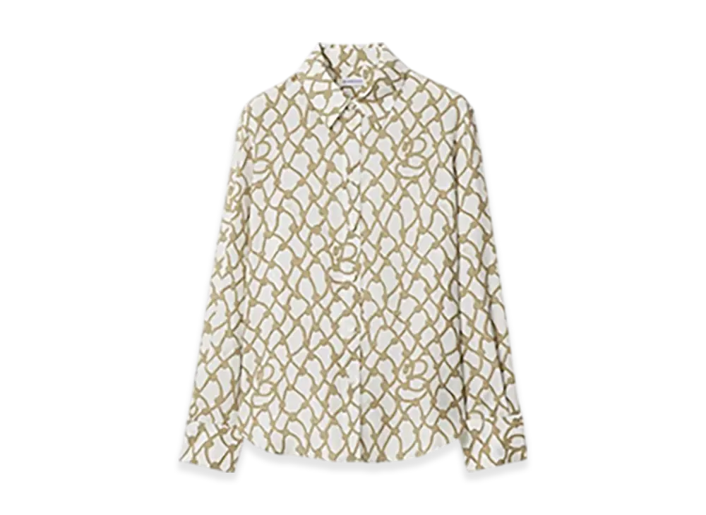 Burberry Knot Silk Shirt "Thatch"