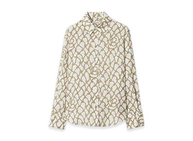 Burberry Knot Silk Shirt "Thatch"