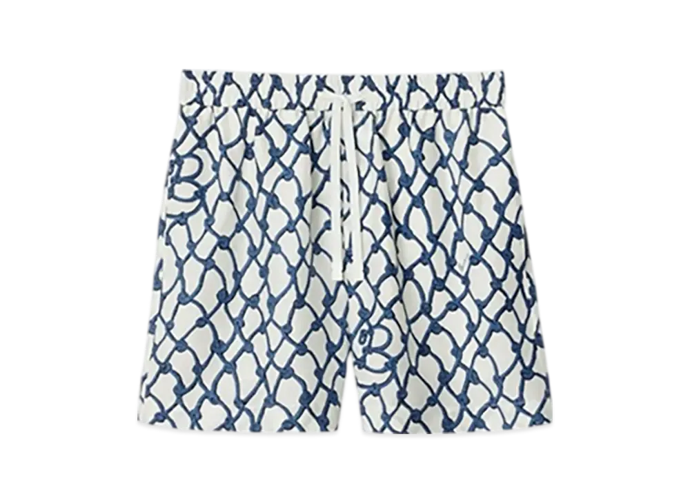 Burberry Knot Silk Shorts "Pool"