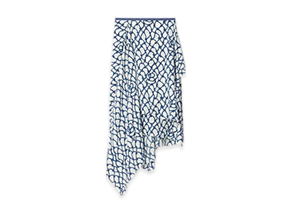 Burberry Knot Silk Skirt "Pool"