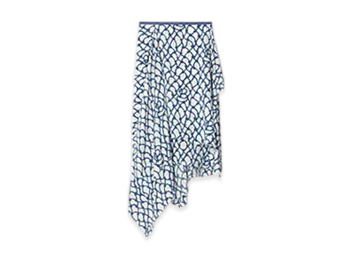 Burberry Knot Silk Skirt "Pool"