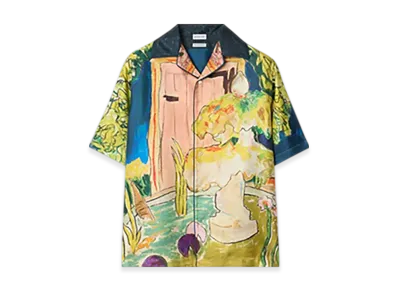 Burberry Highgrove Fountain Silk Shirt "Harbour"