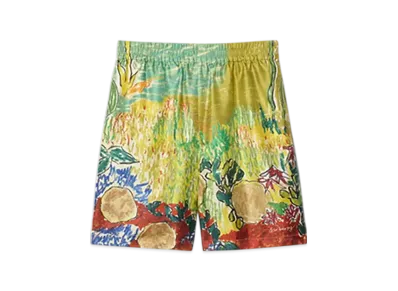 Burberry Highgrove Fountain Silk Shorts "Harbour"