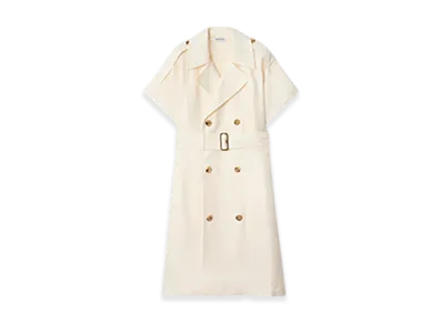 Burberry Viscose Trench Dress "Pelican"