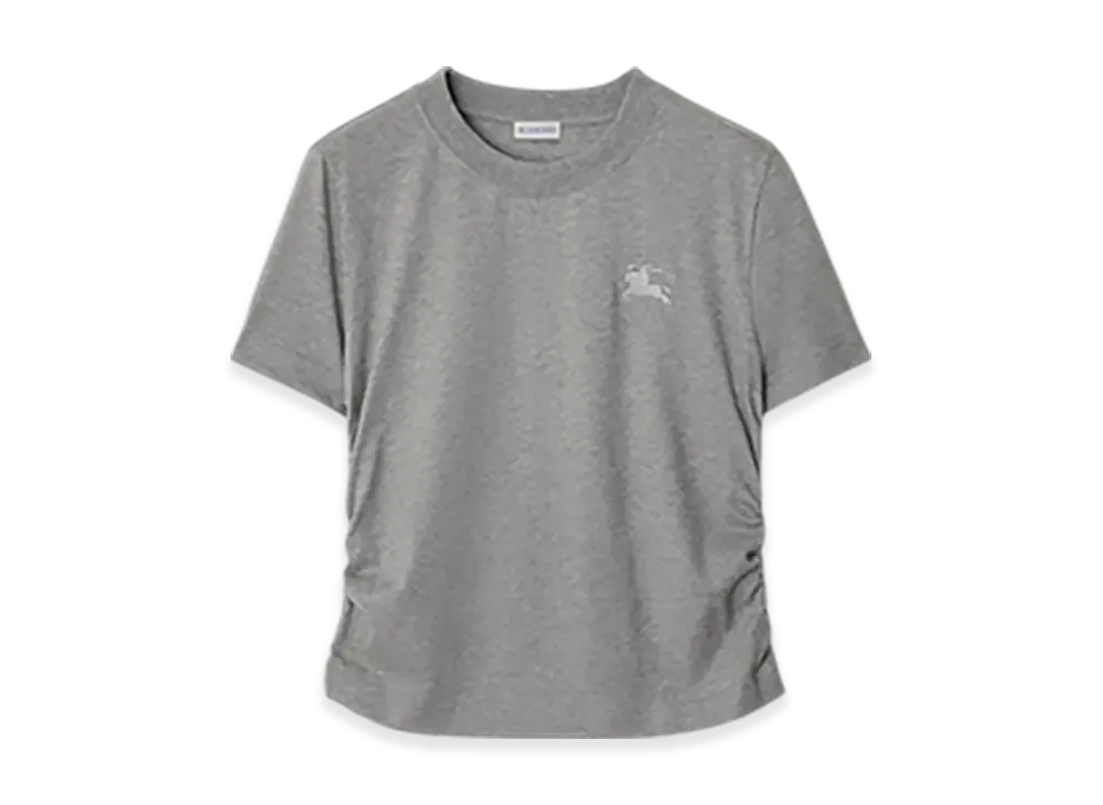 Burberry Festival Cotton T-shirt "Pale Grey Melange"