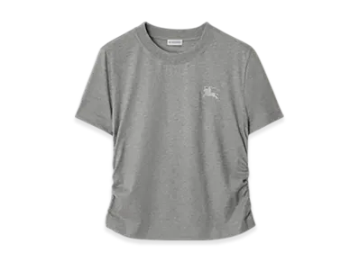 Burberry Festival Cotton T-shirt "Pale Grey Melange"