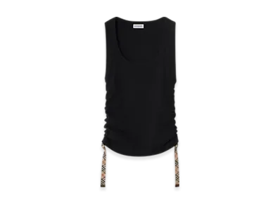 Burberry Festival Cotton Blend Tank Top "Black"