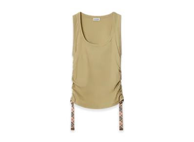 Burberry Festival Cotton Blend Tank Top "Hemlock"