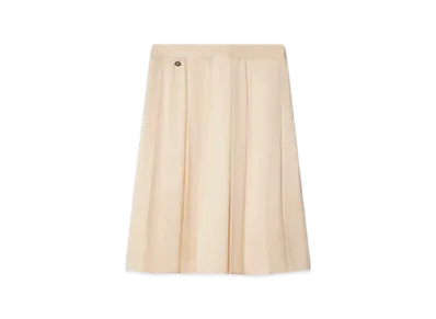 Burberry Pleated Silk Skirt "Pelican"