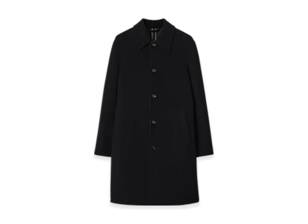 Burberry Mid-length Wool Car Coat "Black/Snug"