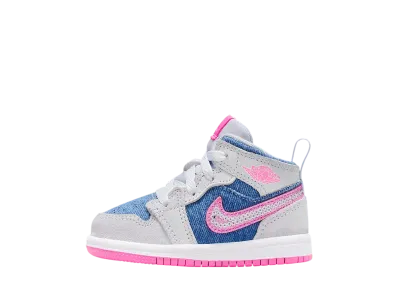 ナイキ TD エアジョーダン1 ミッド "デニムシークイン" (キッズ)