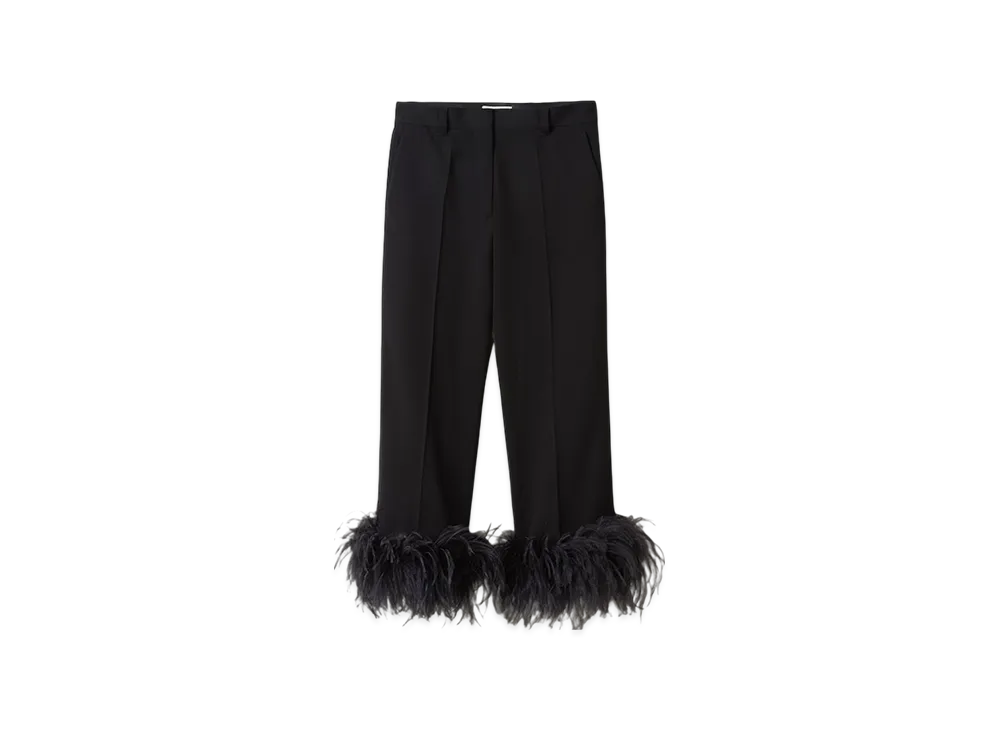 MIU MIU Women's Grain De Poudre Pants "Black"