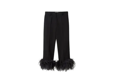 MIU MIU Women's Grain De Poudre Pants "Black"