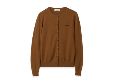 MIU MIU Women's Cashmere Knit Cardigan "Tobacco"