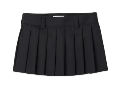 MIU MIU Women's Pleated Pinstripe Skirt "Black"