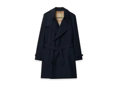 Burberry Mid-length Kensington Heritage Trench Coat "Coal Blue"