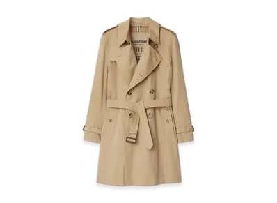 Burberry Mid-length Kensington Heritage Trench Coat "Honey"