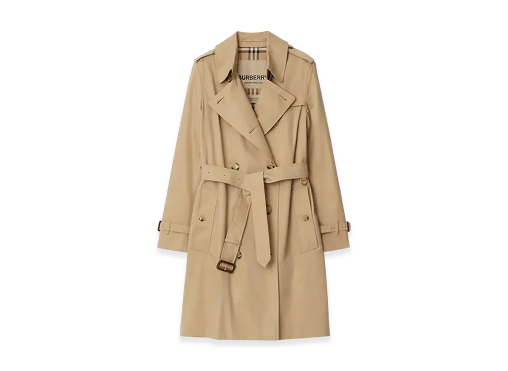 Burberry Mid-length Kensington Heritage Trench Coat "Honey"