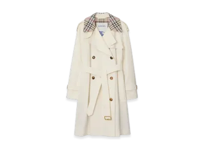 Burberry Mid-length Check Collar Castleford Trench Coat "Cotton"