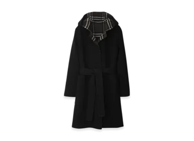 Burberry Mid-length Reversible Wool Car Coat "Black"