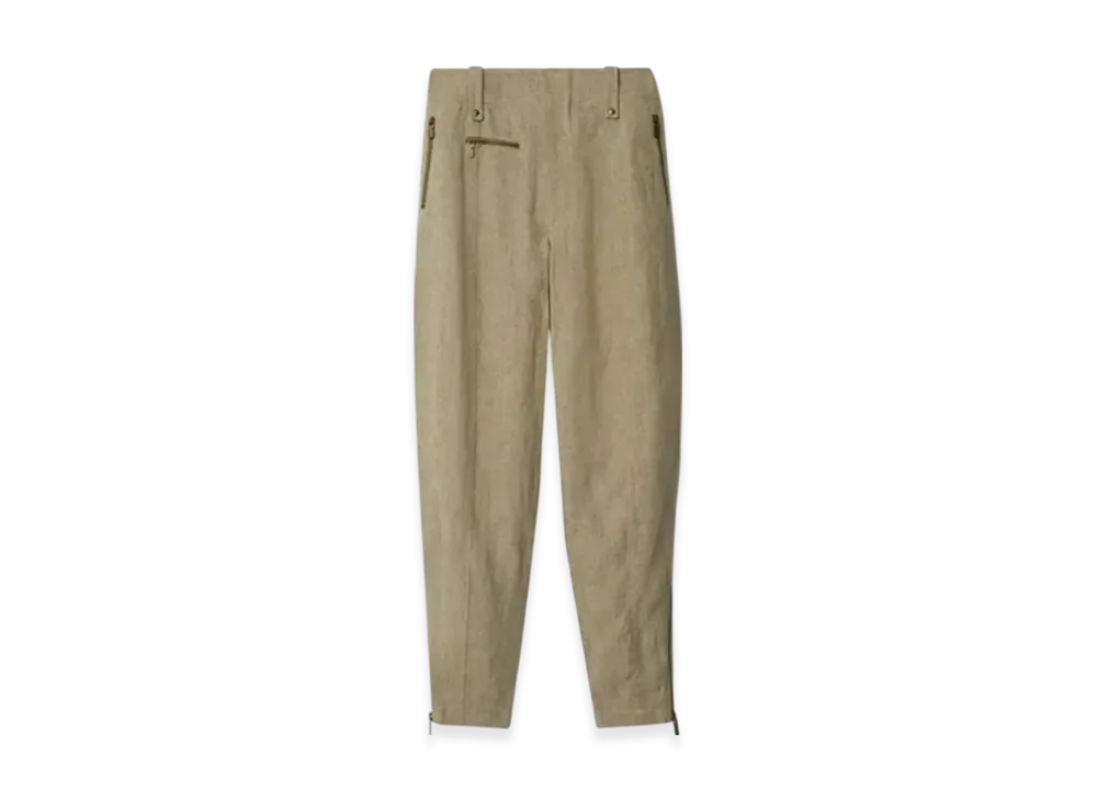 Burberry Linen Tailored Trousers "Khaki/Milk"
