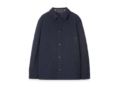 Burberry Reversible Quilted Nylon Overshirt "Navy/Charcoal Melange"