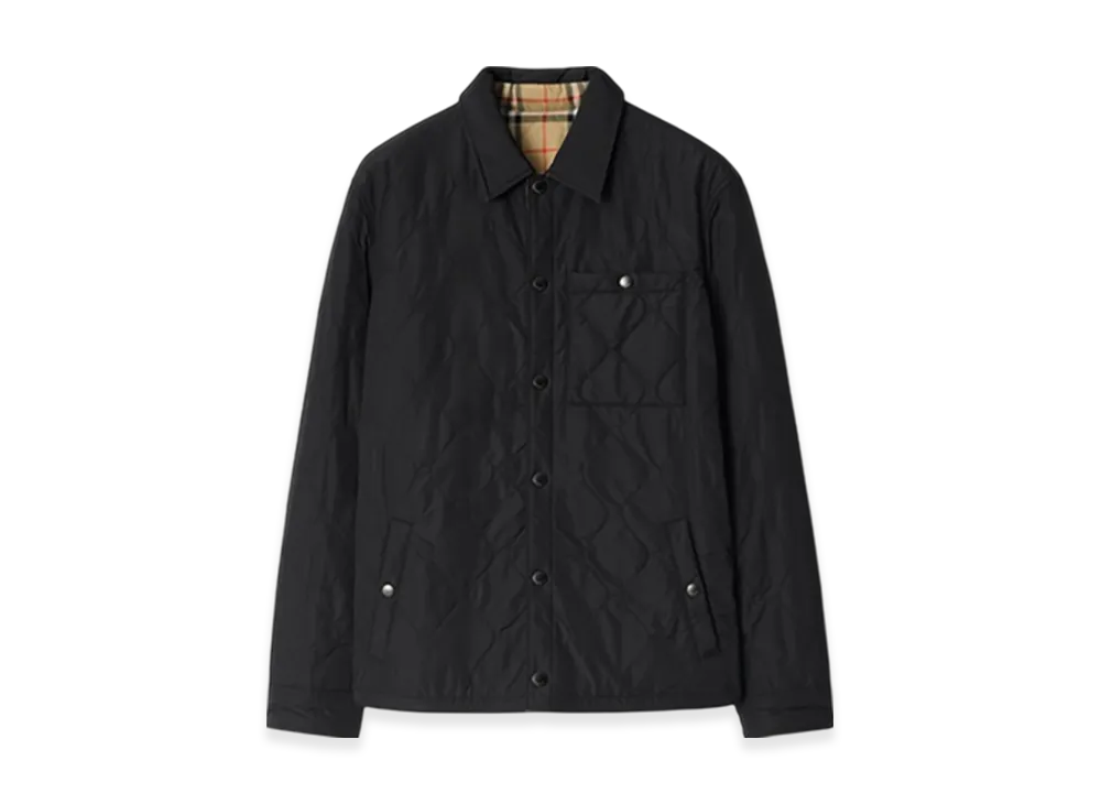 Burberry Reversible Quilted Nylon Overshirt "Black"
