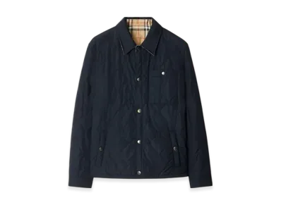 Burberry Reversible Quilted Nylon Overshirt "Navy"