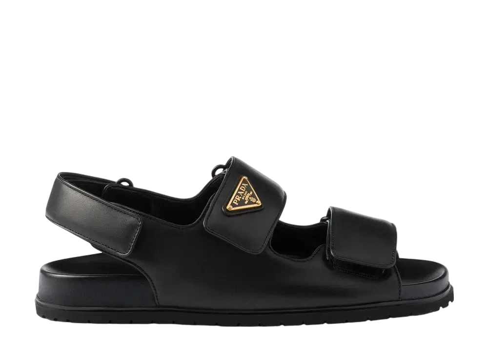 プラダ ウィメンズ ナッパレザー サンダル "ブラック"