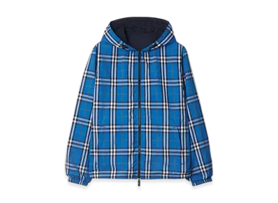 Burberry Reversible Check Hooded Jacket "Hyacinth"