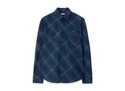 Burberry Relax Fit Check Cotton Shirt "Midnight"