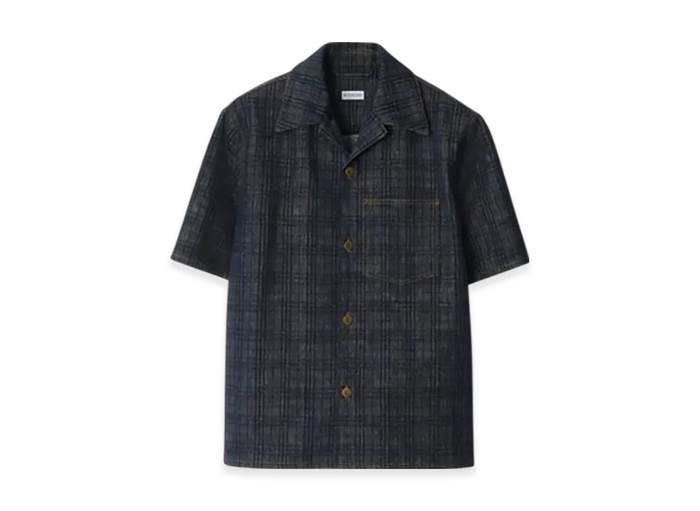 Burberry Relax Fit Check Denim Shirt "Indigo"