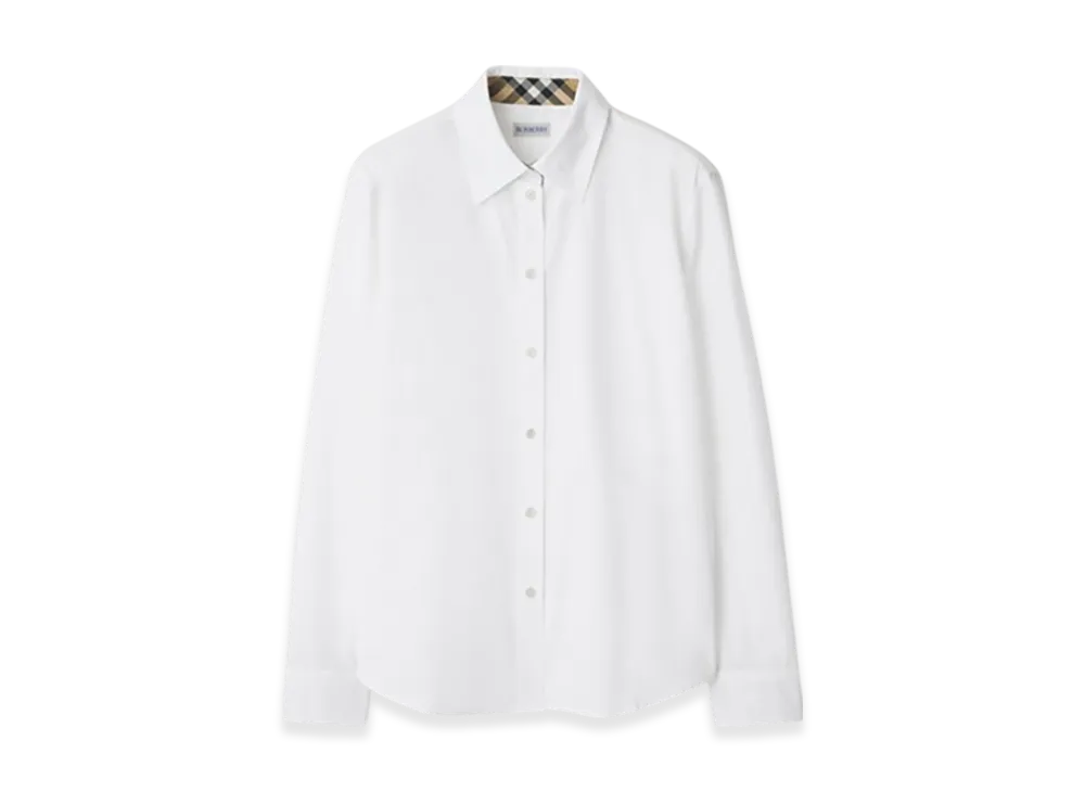 Burberry Regular Fit Cotton Poplin Shirt "White"