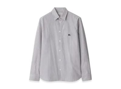 Burberry Regular Fit Stripe Cotton Shirt "Black/White"