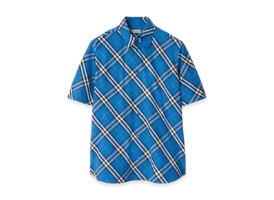 Burberry Regular Fit Check Cotton Shirt "Hyacinth"